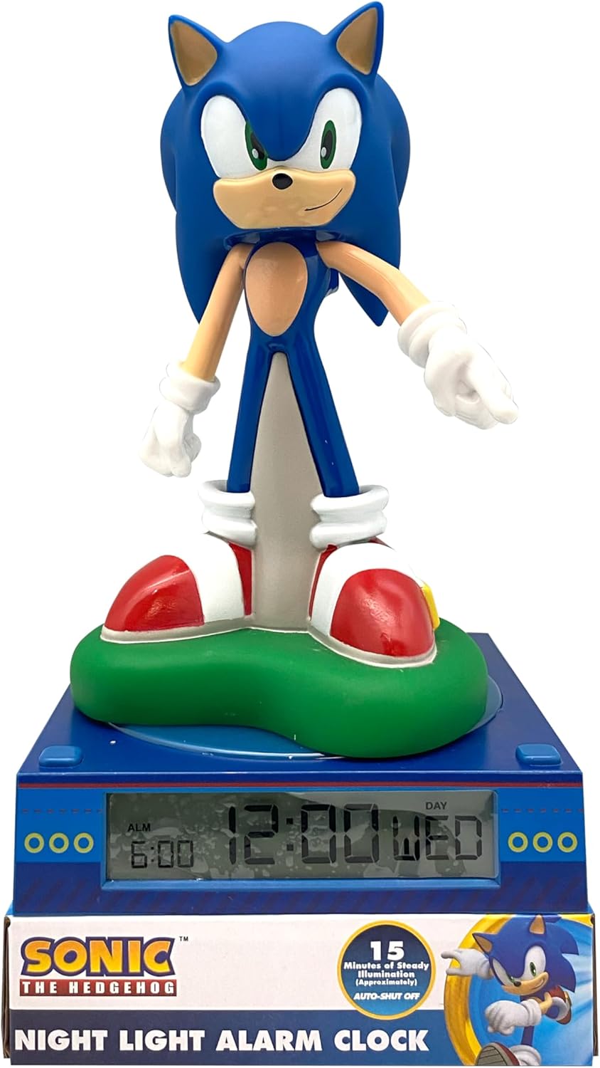 SONIC LAMPADA 3D Con Sveglia E Data