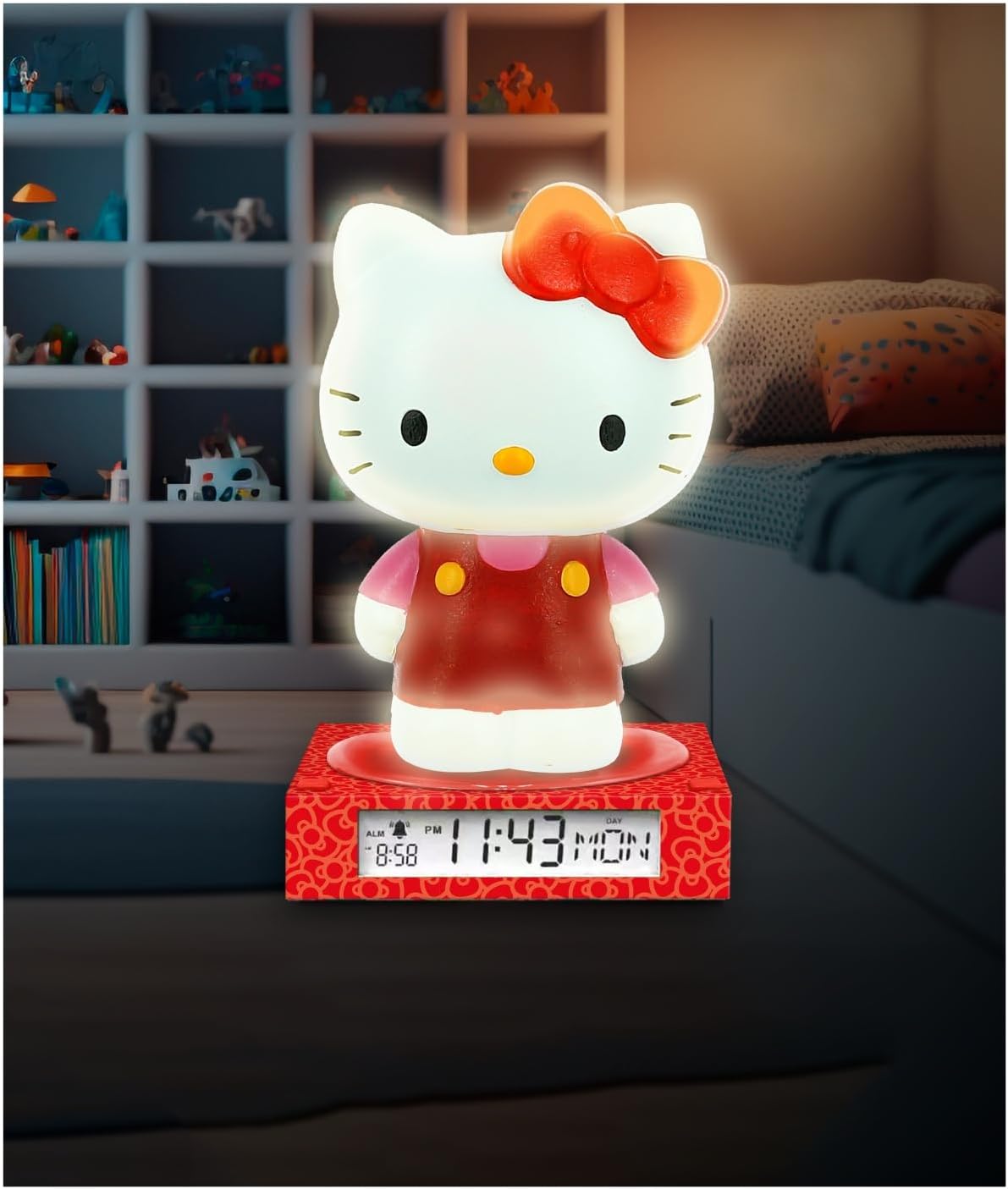 Lampada 3D Con Sveglia E Data Hello Kitty & Friends