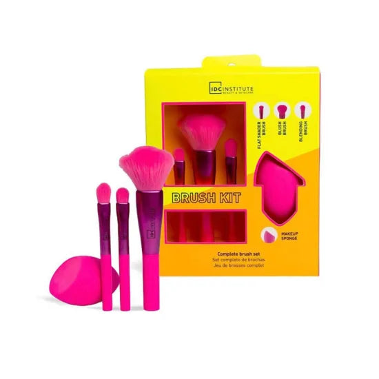 IDC Institute Neon Complete Makeup Brush Set 4pcs