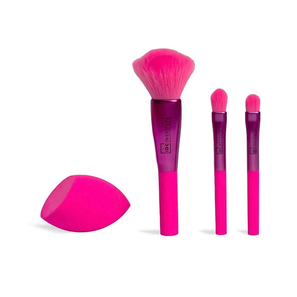 IDC Institute Neon Complete Makeup Brush Set 4pcs