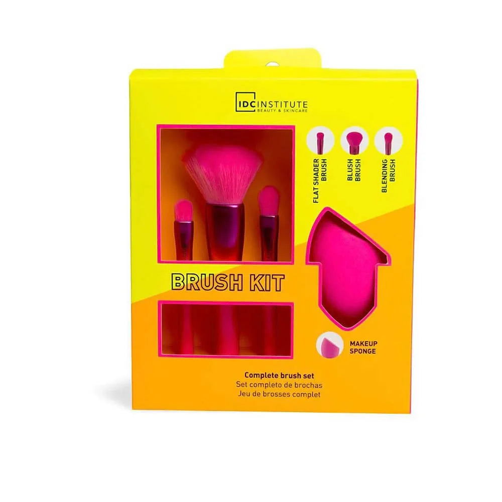 IDC Institute Neon Complete Makeup Brush Set 4pcs