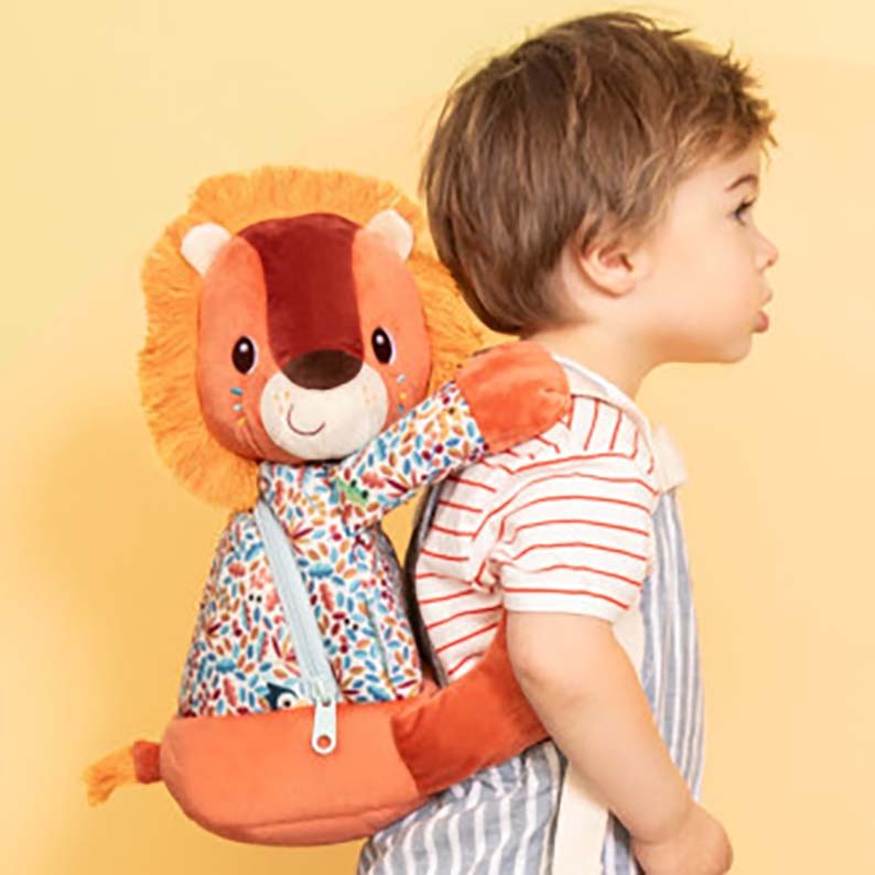 Zaino morbido a forma di leone JACK - Lilliputiens