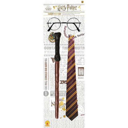 Harry Potter – Kit Accessori Ufficiale: Occhiali, Bacchetta e Cravatta – Rubie's