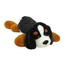 DeCar Peluche Cane Steso 100cm Marrone e Nero