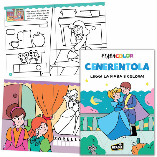 Fiaba Color Cenerentola – Leggi e Colora - libro da colorare HEADU - EAN 9788832283242