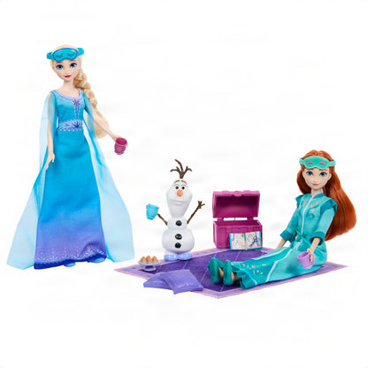Mattel Disney Frozen Elsa & Anna Pajama Party Set With Olaf