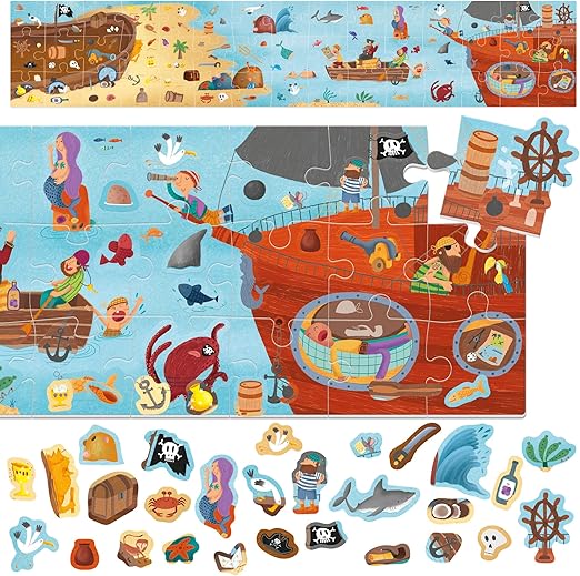 Headu Puzzle + Stickers The Pirates