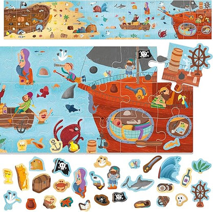 Headu Puzzle + Stickers The Pirates