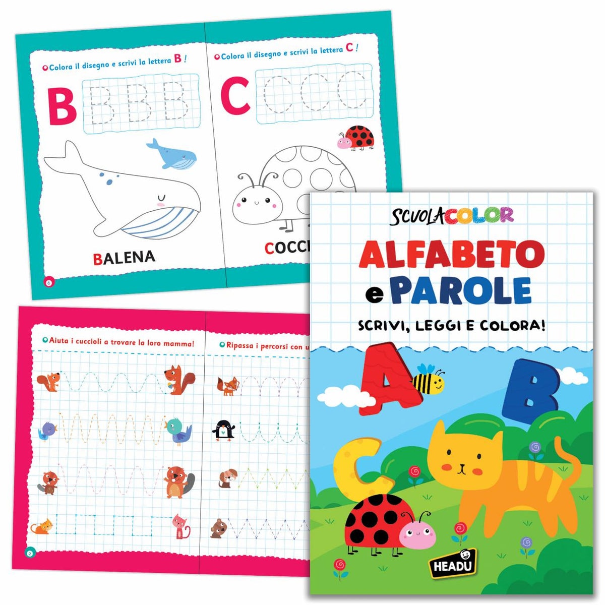 Scuola Color Alfabeto e Parole  - libro da colorare HEADU - EAN 9788832283259
