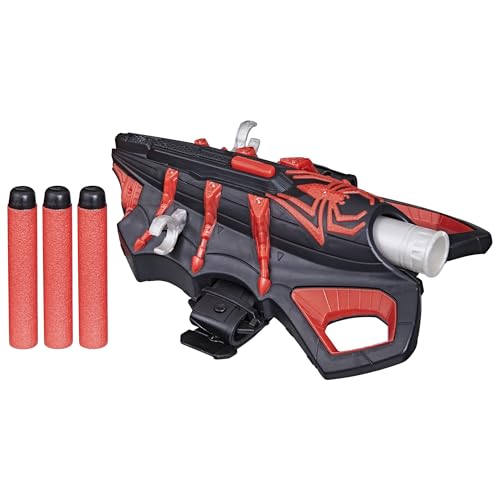 NERF Marvel Spider-Man Miles Morales Thwip-Tech Blaster – Giocattolo di Ruolo per Bambini 5+