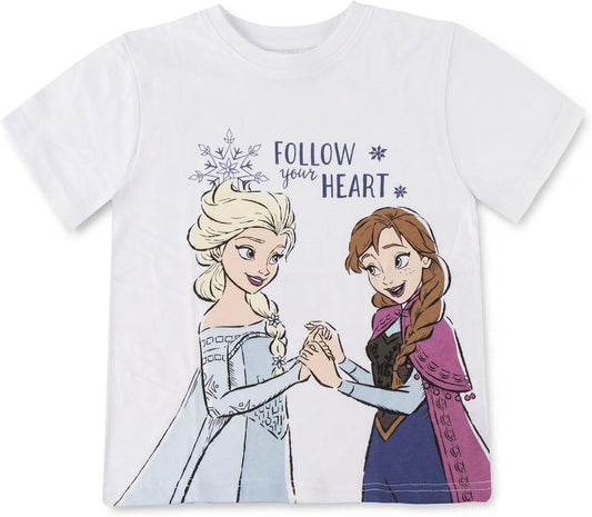 Cerdá T-Shirt Manica Corta Single Jersey Frozen Bianca 5 Anni