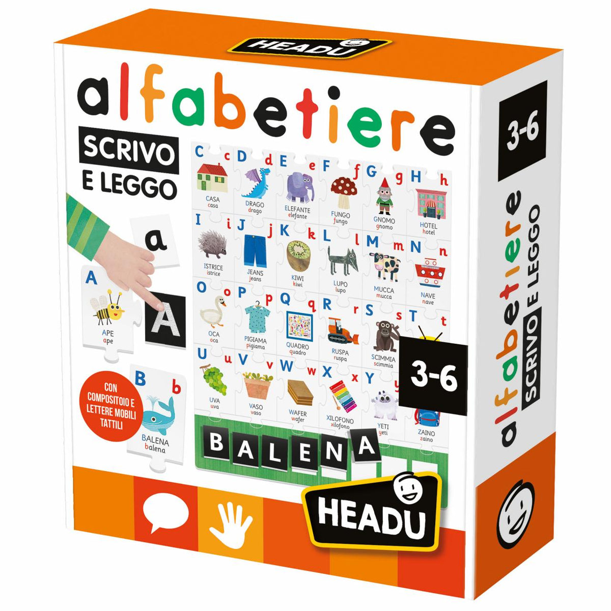 Alfabetiere Tattile Scrivo e Leggo - HEADU