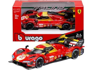 Bburago Ferrari 499P 3.0L Turbo V6 #51 Le Mans 2024 1:24