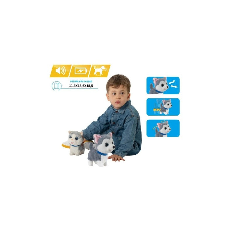 Animali peluche interattivi, Cane o Gatto modelli assortiti- Camminano con verso