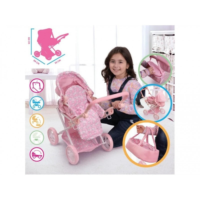 Carrozzina Per Bambole 3 In1 Comfort