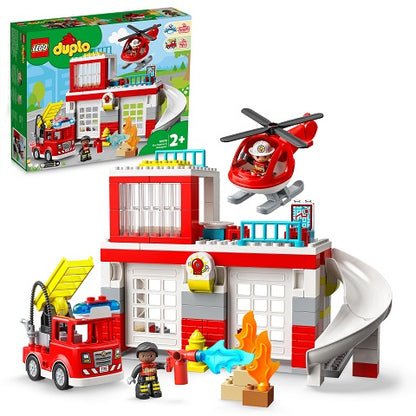 Lego Duplo Caserma Dei Pompieri Ed Elicottero 10970