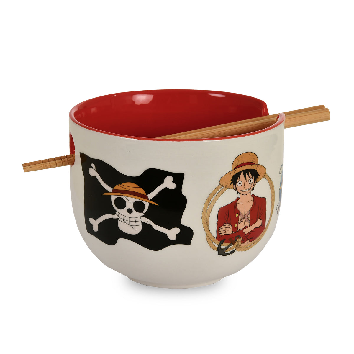 Ciotola ramen One Piece Luffy con bacchette