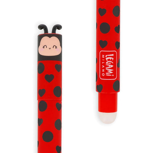 Legami Penna gel cancellabile Ladybug
