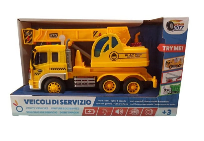 Urban City Camion Gru con Gancio, Luci e Suoni