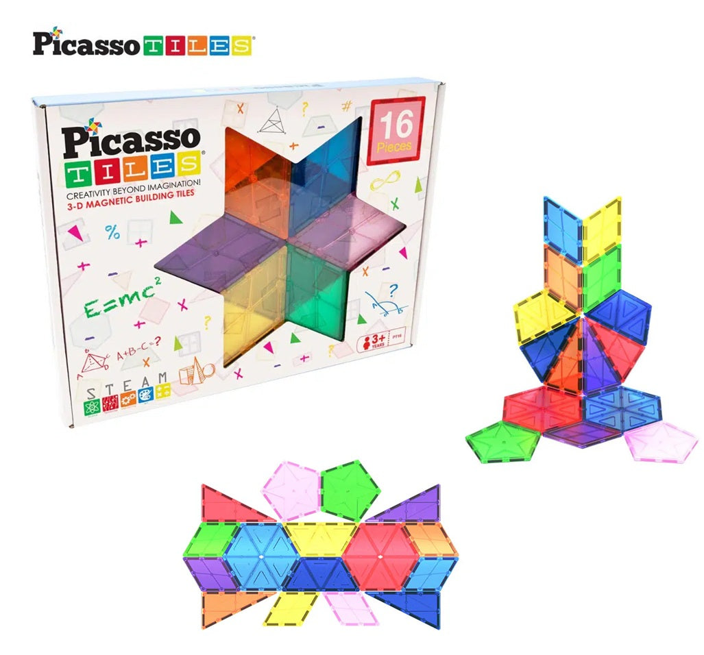 Picasso Tiles Magnetic Piastrelle Geometriche 16 pz