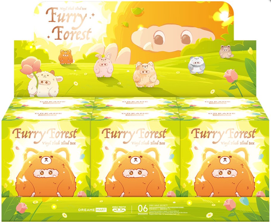1 Giggle Monster Furry Forest Series (14 cm, Assortiti)