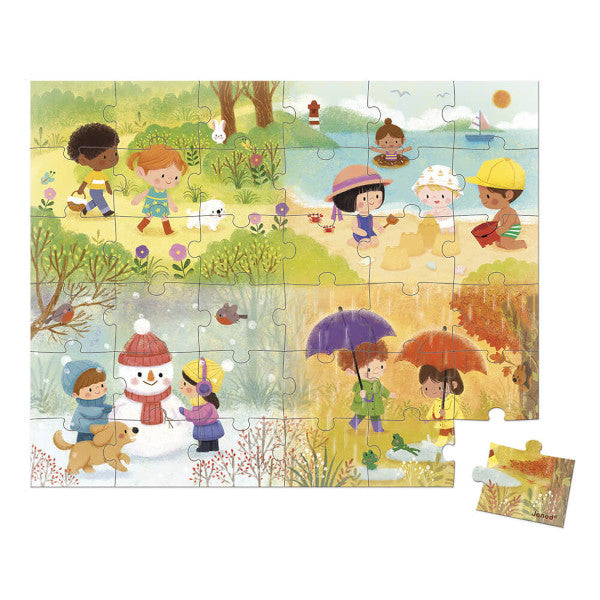 JANOD Puzzle "Le Stagioni" (36 pezzi in valigetta) 4 anni+