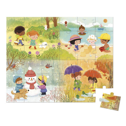 JANOD Puzzle "Le Stagioni" (36 pezzi in valigetta) 4 anni+