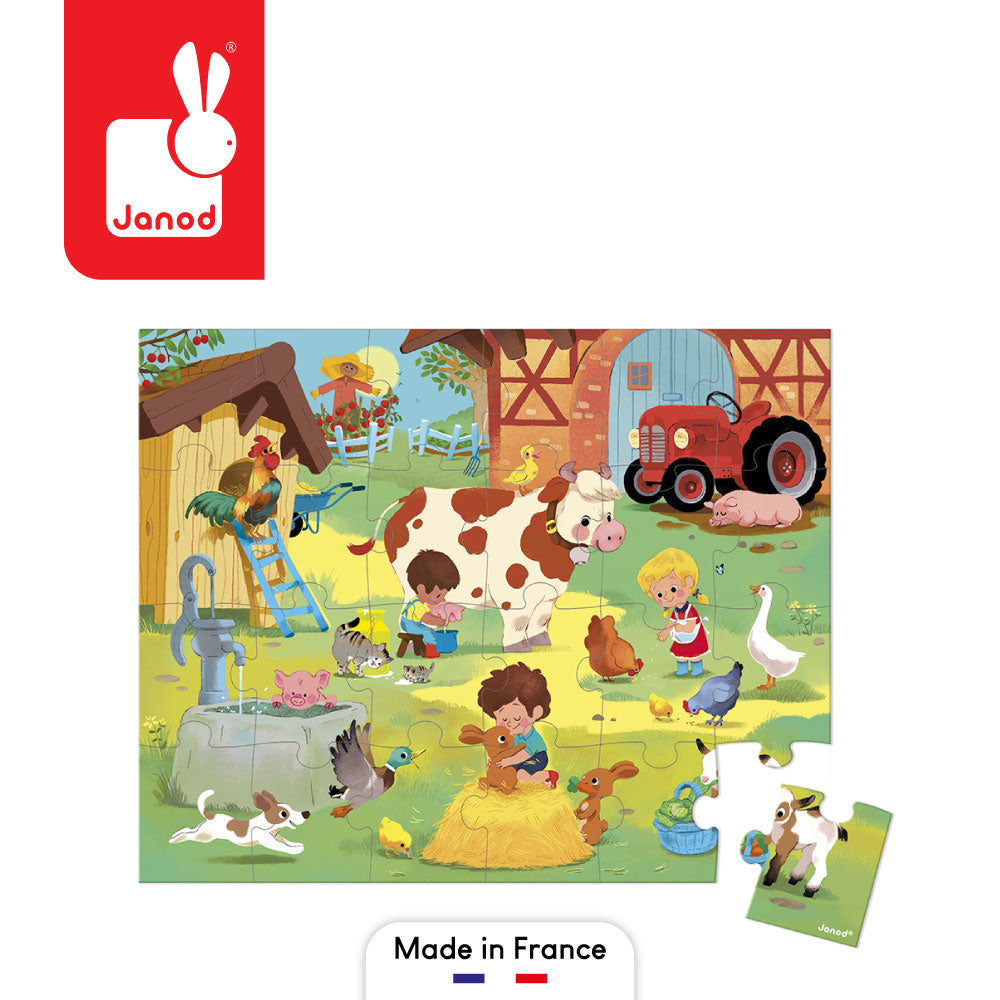 Janod  Puzzle Una Giornata Alla Fattoria 24 Pezzi