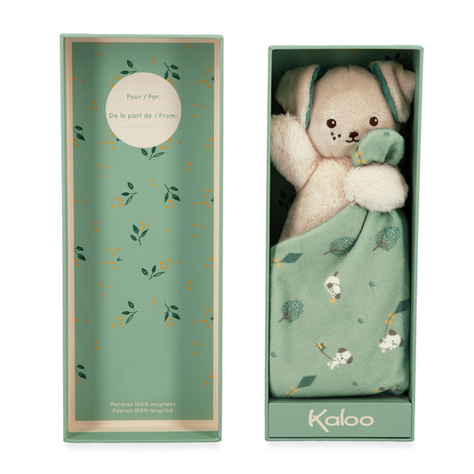 kaloo Doudou Cane Verde. Copertina verde con cagnolino