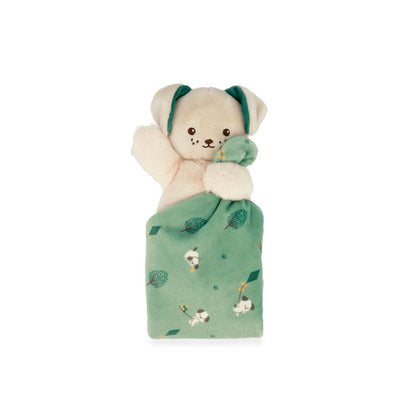 kaloo Doudou Cane Verde. Copertina verde con cagnolino