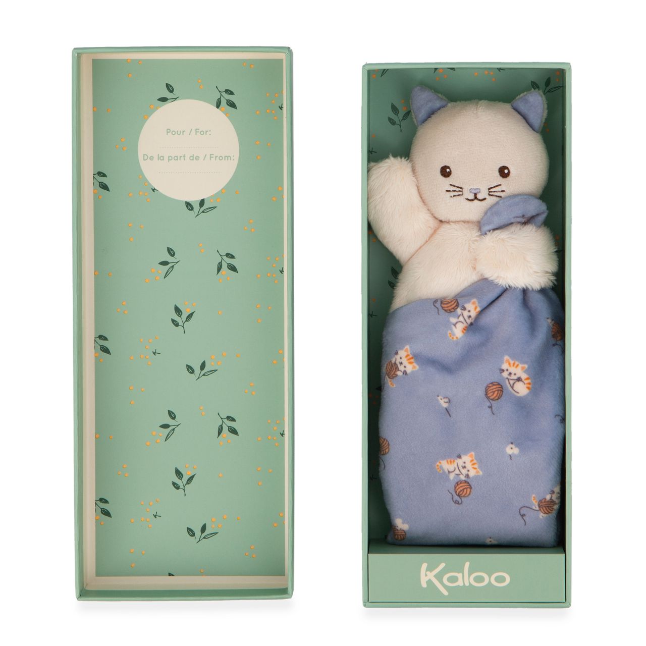 kaloo Doudou Gatto Lilla  doudou a forma di gatto.