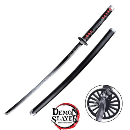 Katana Non Affilata Demon Slayer Tanjiro Kamado Nera