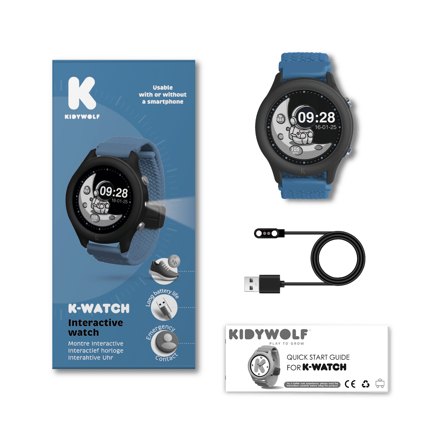 SMART Smartwatch Kidywolf Kidywolf Smart-Watch blue