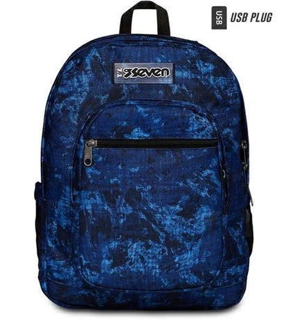 Seven Zaino Freethink Blue Print Boy