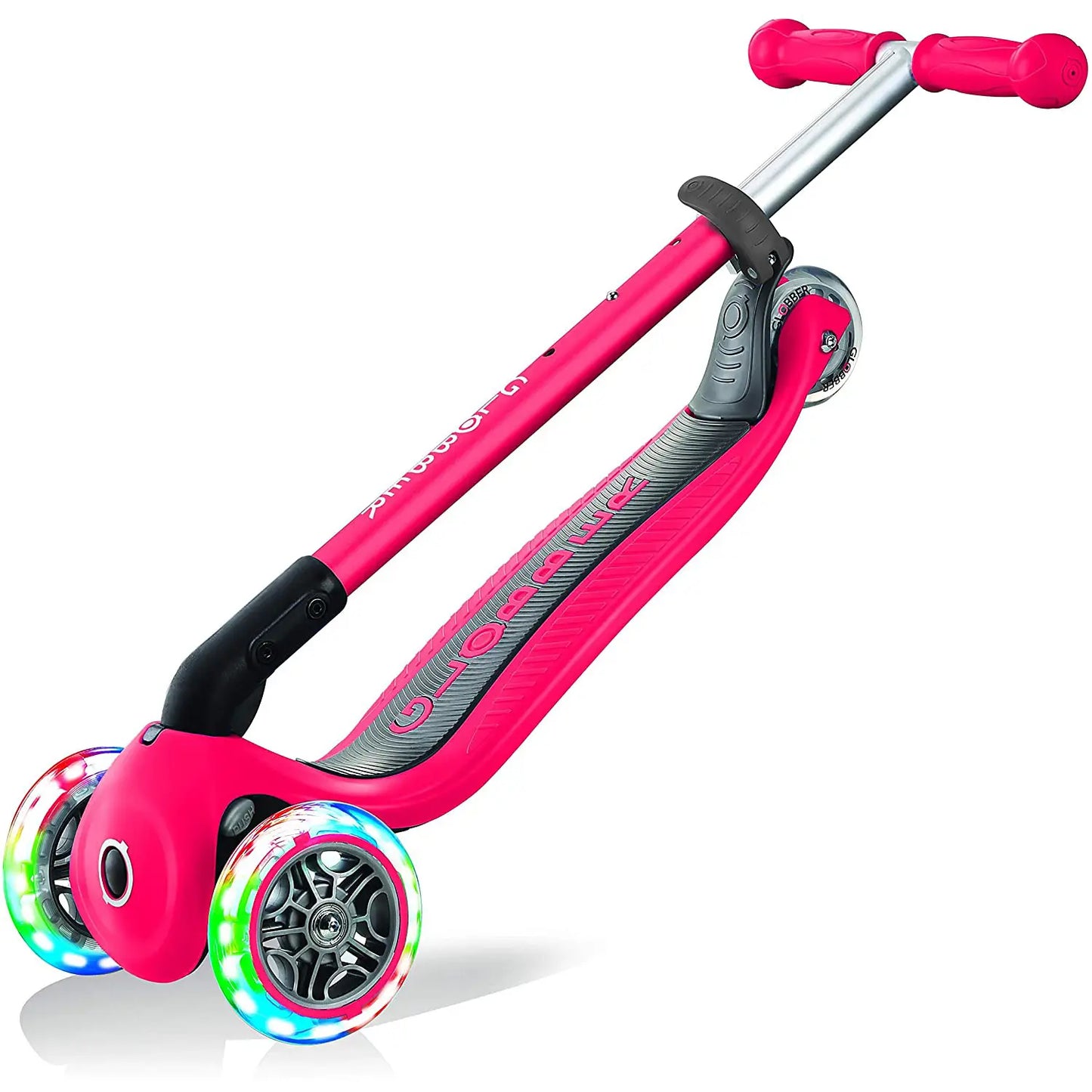 Globber Monopattino Primo Foldable con Luci Rosso