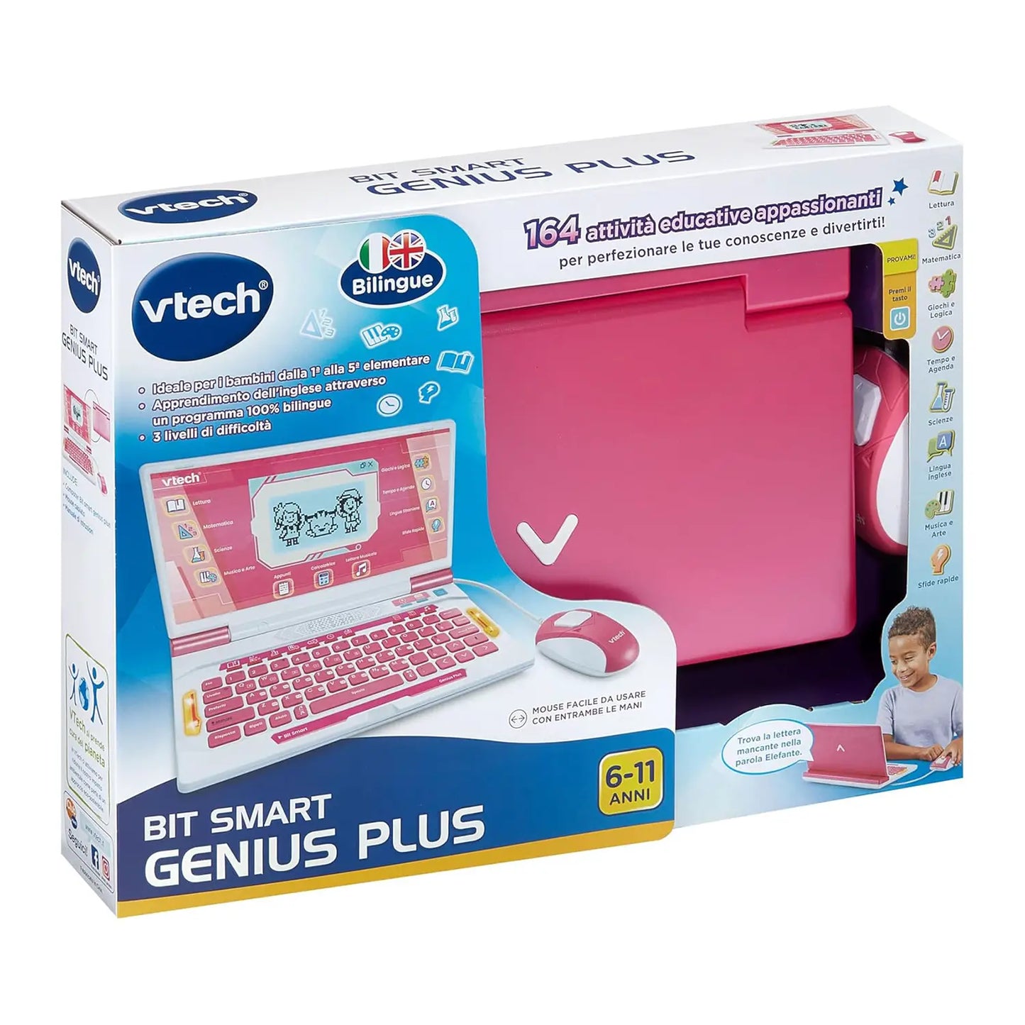 VTech Bit Smart Genius Plus Rosa Computer Educativo