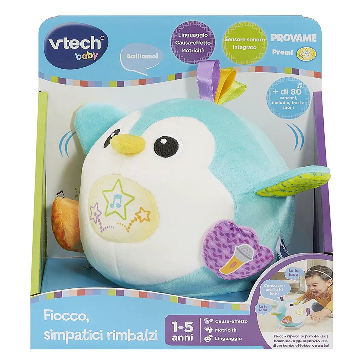 Fiocco Simpatici Rimbalzi Peluche Interattivo Sonoro Fiocco V TECH