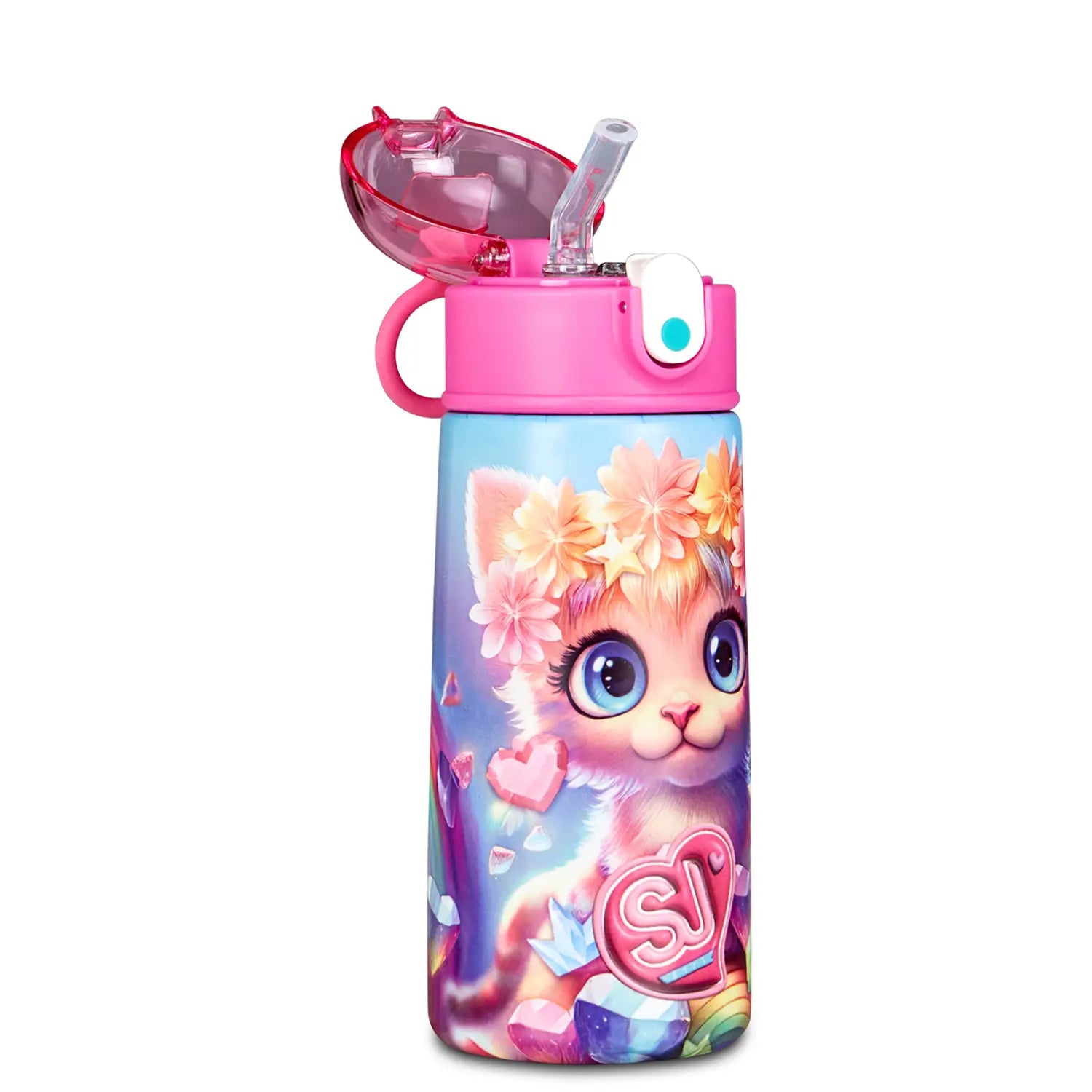 Borraccia Termica SJ Gang Glow Cat / Cat Flowers 460 ml