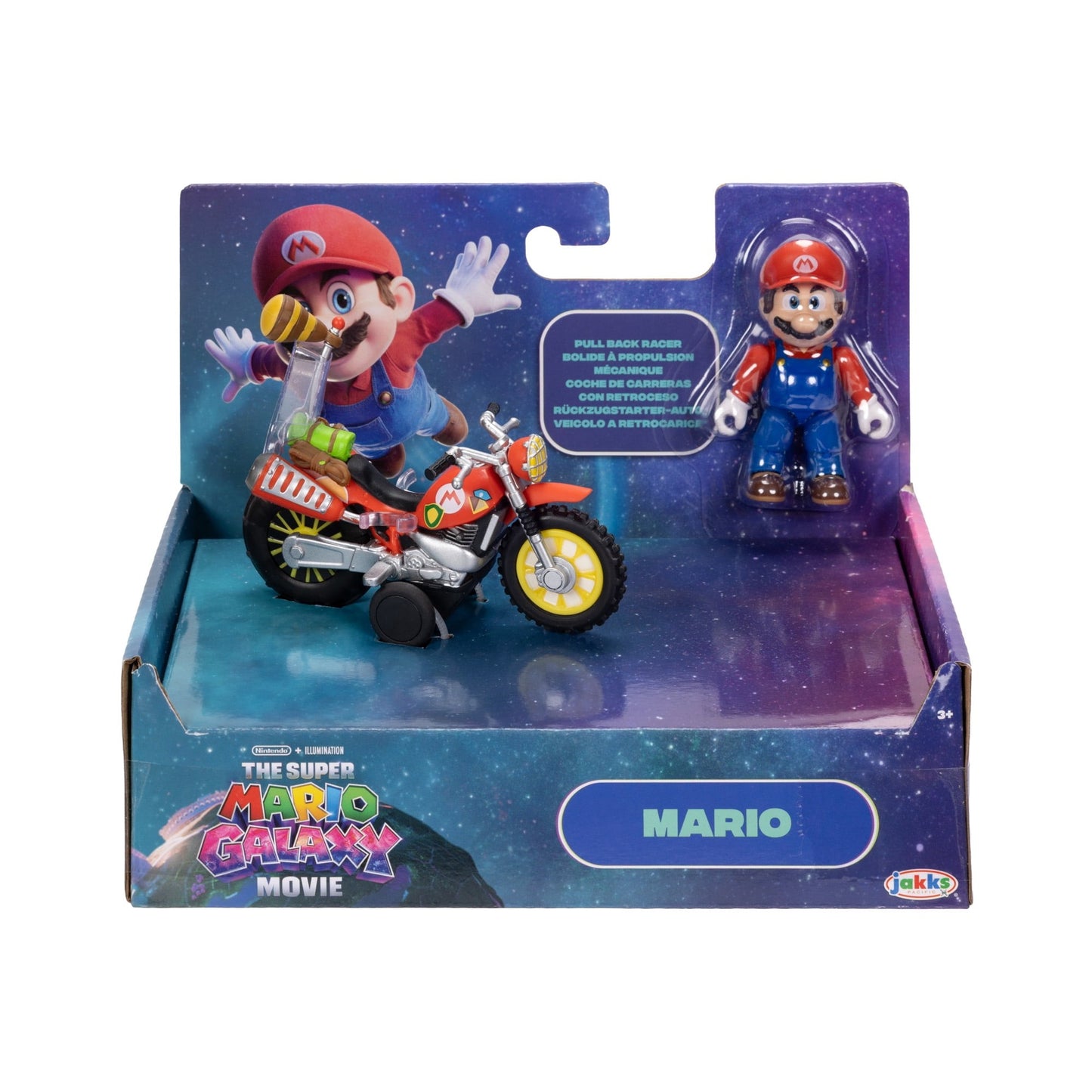 Nintendo Super Mario Galaxy Action Figure 2,5 Con Motocicletta
