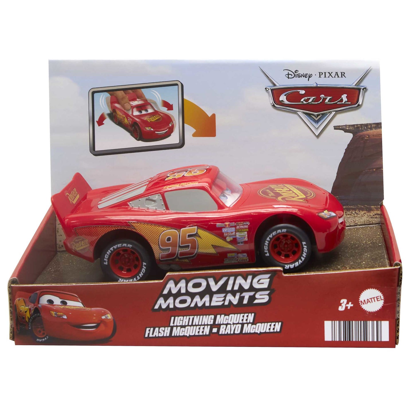 Mattel Disney Pixar Cars HPH64 Auto Rossa Plastica