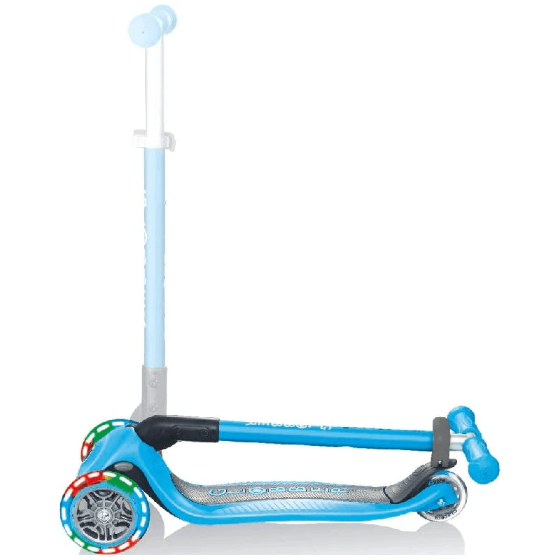 Globber Primo Foldable Scooter Luci Motion Activated Blu