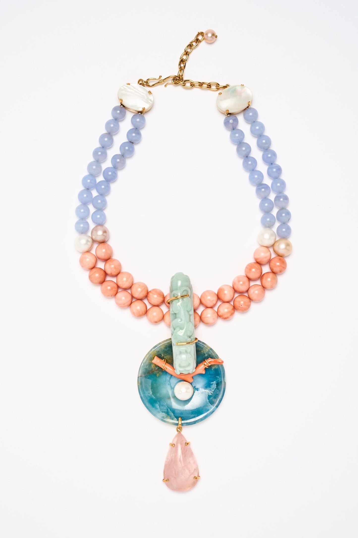 Karolien Collier Orange Rose E Blu