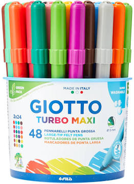 Giotto Décor Multisurface Art Markers - Set 48 Pennarelli