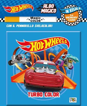 Pon Pon Edizioni - A Tutto Gas! Albo Magico Hot Wheels Con Pennarello Svelacolori