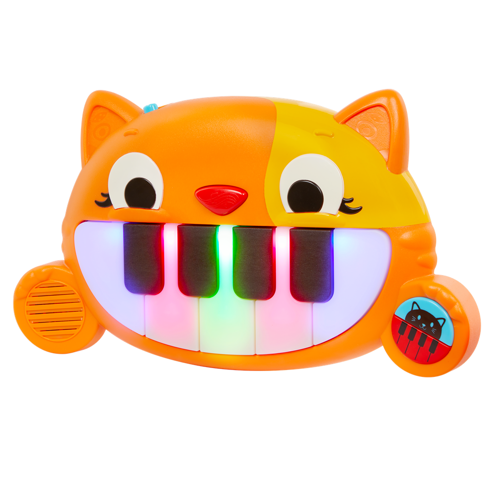 Mini Meowsic Keyboard – Una tastiera giocattolo portatile a forma di gatto con tasti musicali, luci e suoni.