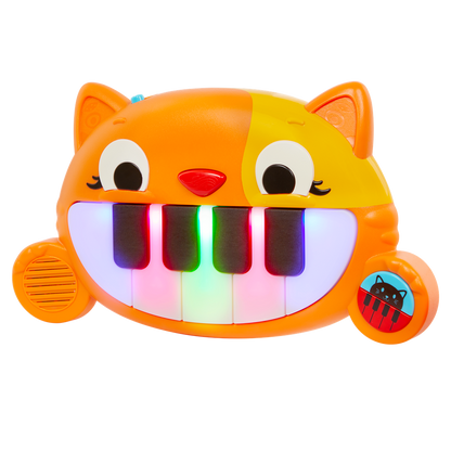 Mini Meowsic Keyboard – Una tastiera giocattolo portatile a forma di gatto con tasti musicali, luci e suoni.