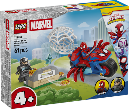 LEGO SPIDEY SPIDEY SULLA MOTO CONTRO RHINO 11206
