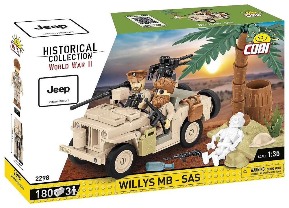 COBI 180 Pcs Kit Costruzioni 2298 - Jeep Willys MB SAS