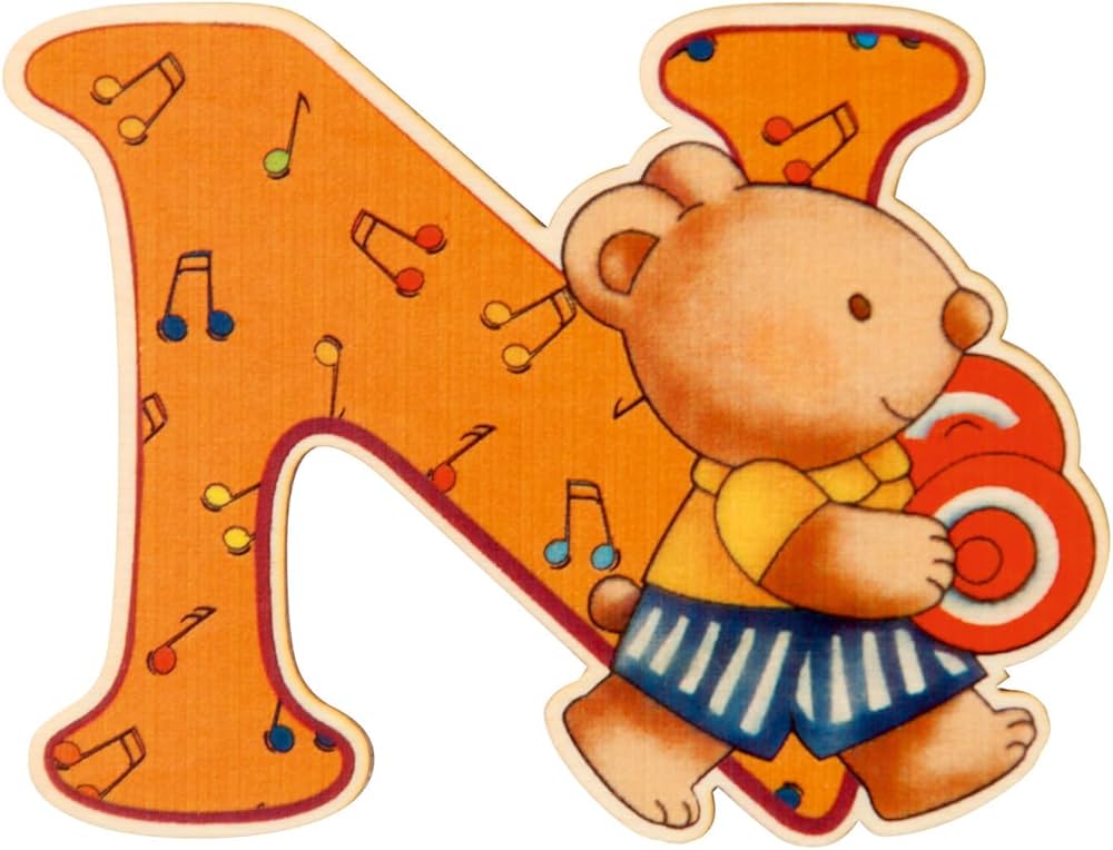 Lettera N In Legno - Giocattolo Educativo