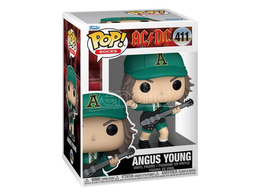 Funko Pop Ac/dc Pop! Rocks Vinile Figura Angus Young(green) 9 Cm Funko